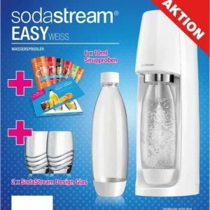 SodaStream Easy Promopack Trinkwasser-Sprudler Weiß 6