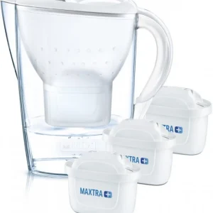 BRITA Wasserfilter-Kanne Marella Weiß Inkl. 3 MAXTRA+ Tischwasserfilter 8