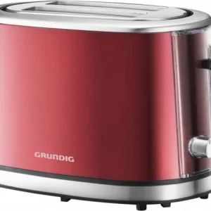 Grundig TA 6330 Kompakt-Toaster Metallic-rot/edelstahl 6