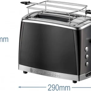 Russell Hobbs Matte Black Toaster Matt Schwarz 15