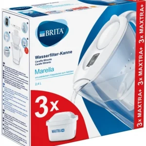 BRITA Wasserfilter-Kanne Marella Weiß Inkl. 3 MAXTRA+ Tischwasserfilter 12