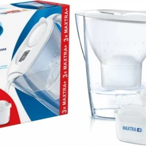 BRITA Wasserfilter-Kanne Marella Weiß Inkl. 3 MAXTRA+ Tischwasserfilter 10