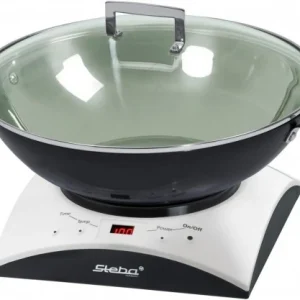 Steba IK 11 S Induktions-Fondue + Wok Weiß/schwarz/edelstahl 15