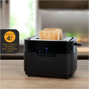 ProfiCook PC-TA 1244 Kompakt-Toaster Edelstahl/schwarz 12