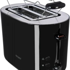 Exquisit TA 6103 Kompakt-Toaster Schwarz/inox 18