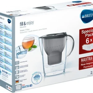 BRITA Marella Cool + 6 Maxtra+ Tischwasserfilter Graphit 7