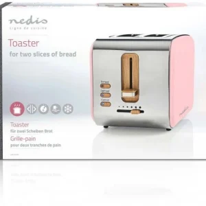 Nedis KABT510EPK Kompakt-Toaster Rosa 12