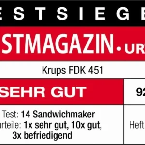 Krups FDK 451 Sandwichtoaster Schwarz Matt 6