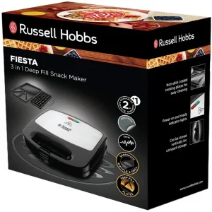 Russell Hobbs Fiesta 3-in-1 Deep Fill Sandwich-Toaster Mit Grillplatten Edelstahl/schwarz 10
