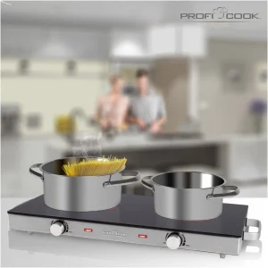 ProfiCook PC-DKP 1211 Doppelkochplatte Edelstahl 18