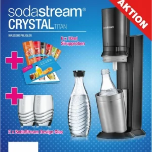 SodaStream Crystal 2.0 Promopack Trinkwasser-Sprudler Titan 6