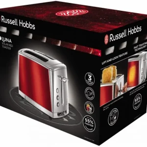 Russell Hobbs Luna Kompakt-Toaster Solar Red 12