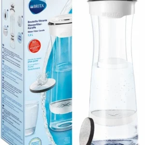 BRITA Wasserfilter-Karaffe Weiß-grau Tischwasserfilter 9