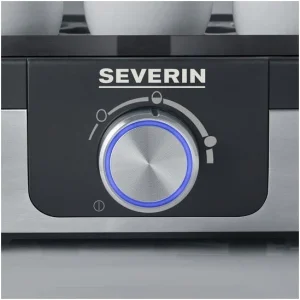 Severin EK 3167 Eierkocher Edelstahl-gebürstet/schwarz 16