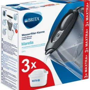 BRITA Wasserfilter-Kanne Marella Graphit Inkl. 3 MAXTRA+ Tischwasserfilter 7