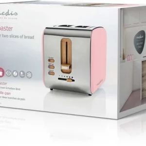 Nedis KABT510EPK Kompakt-Toaster Rosa 14