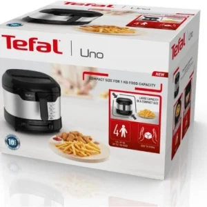 Tefal FF215D Uno M Fritteuse Schwarz/edelstahl 12