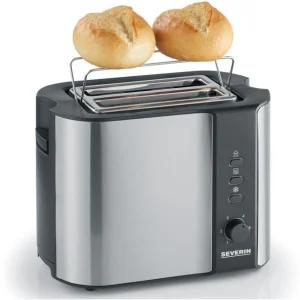 Severin AT 2589 Kompakt-Toaster Edelstahl-gebürstet/schwarz 11